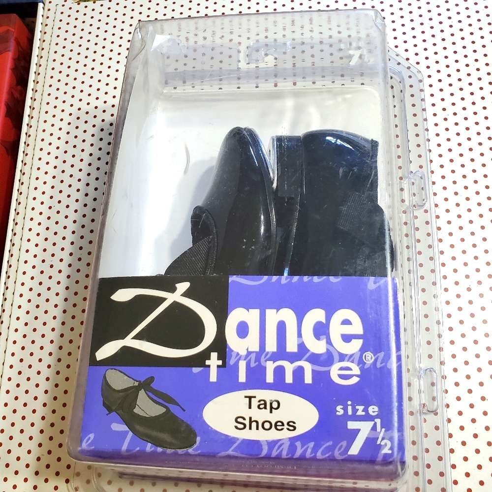 NIB Dance Time Size 7 Black Tap Shoes